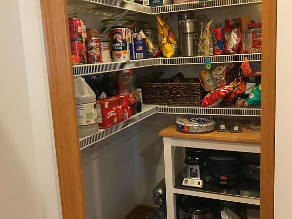 Inside kitchen pantry