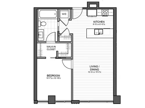 Floor plan 1 bedroom