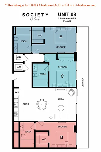 Floor plan Rent-By-Bedroom | C4