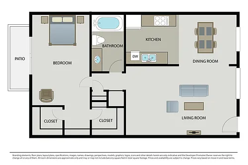 Floor plan Plan 1B