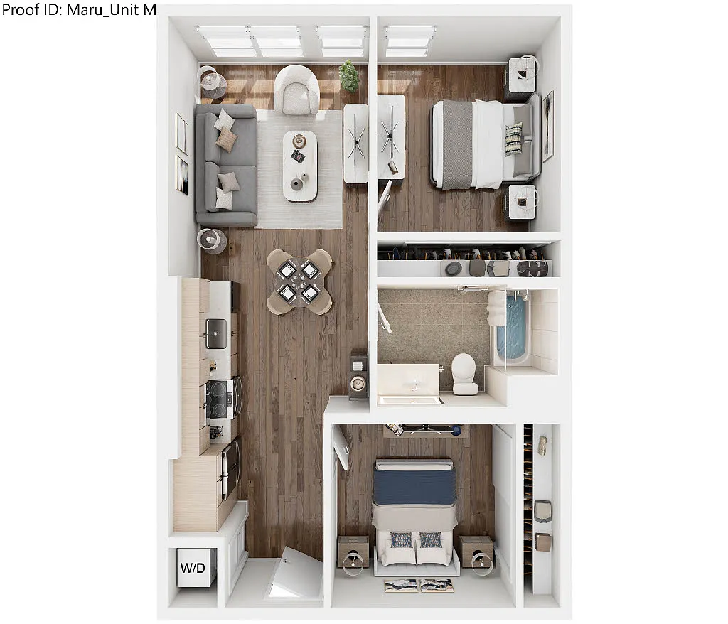 Floor plan M - 2 Bedroom