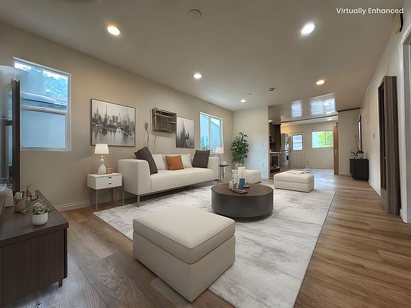 Living room open to kitchen.