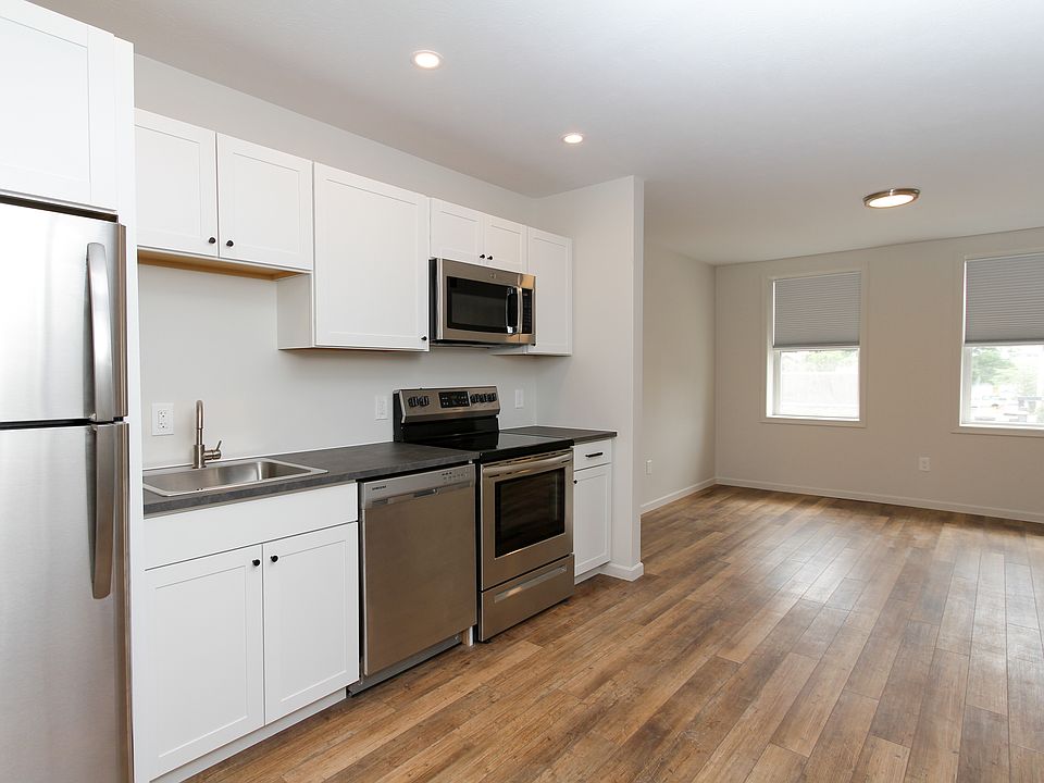 kitchen and living space