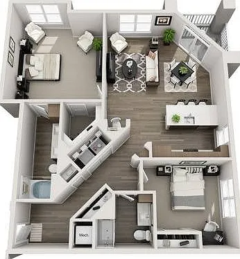 Weston Corners_B7_2B2B_1249-1307sf_Floorplans Weston Corners_B7_2B2B_1249-1307sf_Floorplans