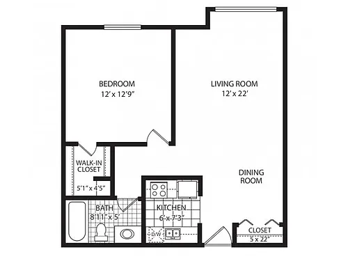 Floor plan 1 Bed
