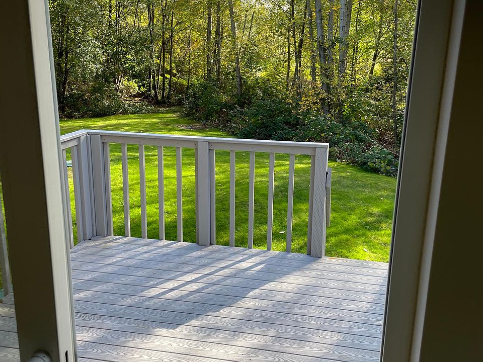 Deck and backyard