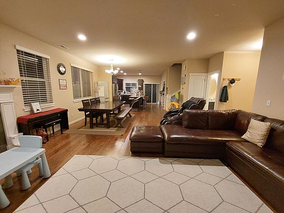 Open concept living area on 2nd floor