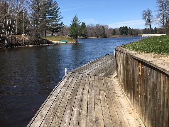 Long dock runs along canal