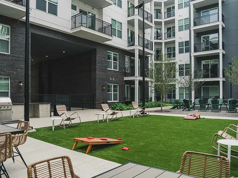 Enjoy laid-back moments with a game of Cornhole right at your doorstep.
