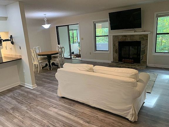 Living room and dining room