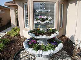 Tiered Planter in Front Yard