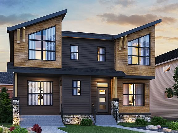 Brookfield Residential Semi D Rustic Contemporary Elevation