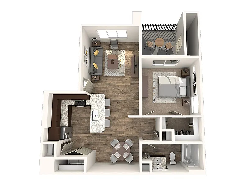 Floor plan 1X1-783