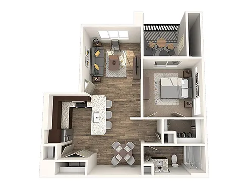 Floor plan 1X1-783