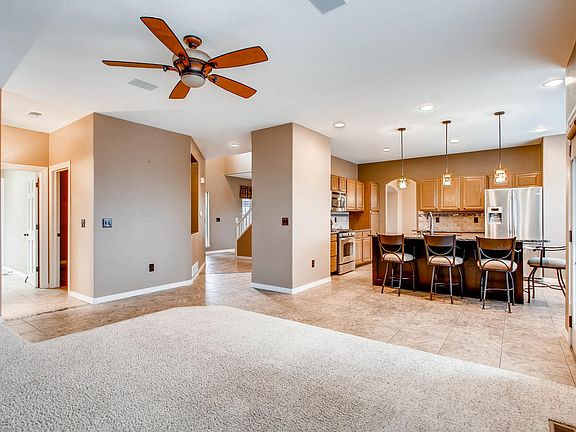 Kitchen open to family room.