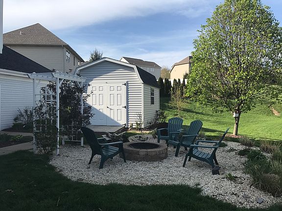 fire pit and shed