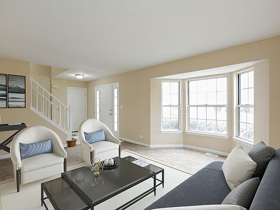 Virtually staged living room