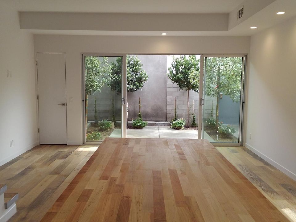 garden patio viewed from cooktop