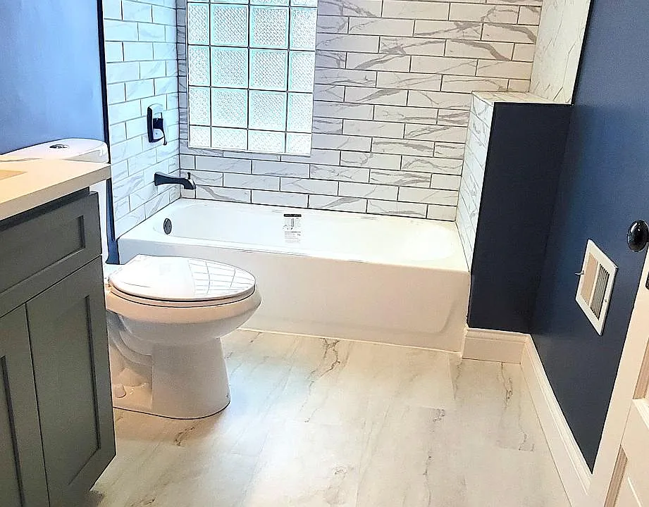 Porcelain Tile Shower Surround