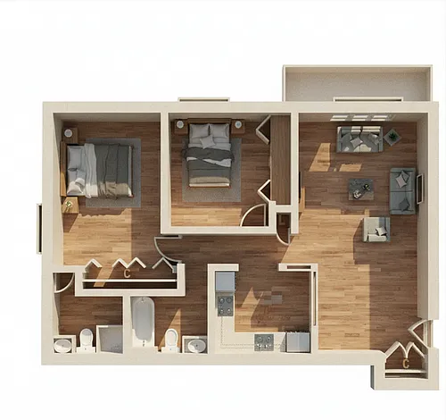 Floor plan 2x2A