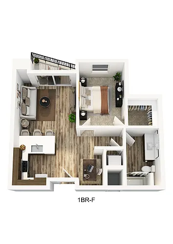 Floor plan 1br-f