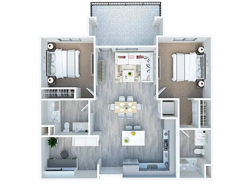 Floor plan B2 (Valencia with Den)