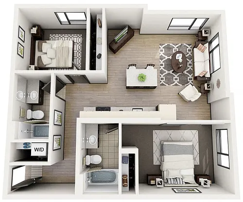 Floor plan 2x2 Plan A