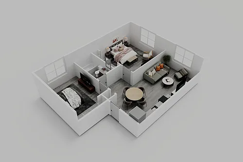 Floor plan Two Bedroom
