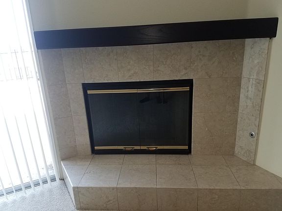 Cozy gas fireplace
