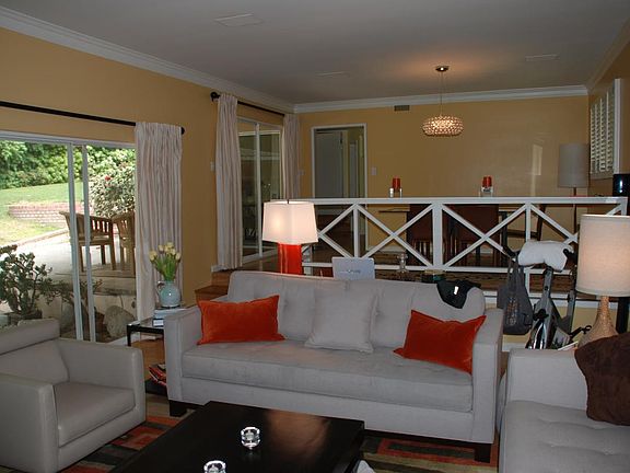 View of Living Room and Dining Room towards Kitchen