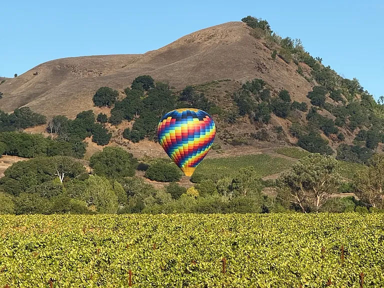 Balloon flight landing nearby.