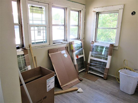 the new windows have arrived - one in place - not the arts and craft details