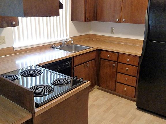 Kitchen, has new refrigerator. Washer and Dryer in kitchen (in closet)