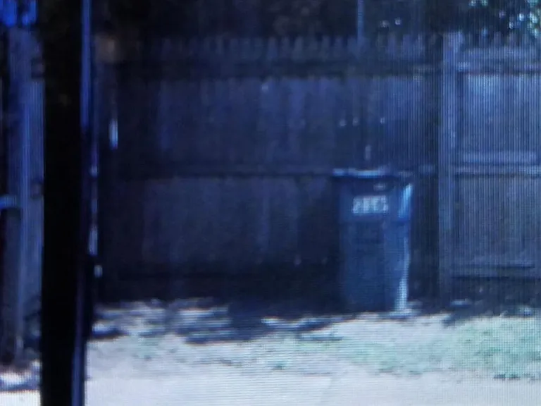 Fenced in backyard.