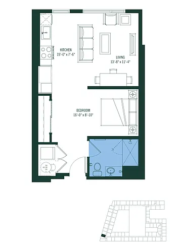 Floor plan Studio-S5