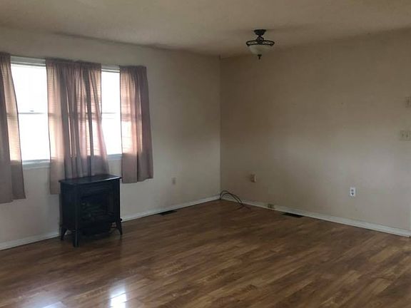 Living room with gas logs