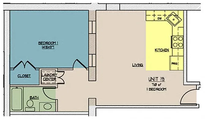 Floor plan The Lofts at One Eleven 219