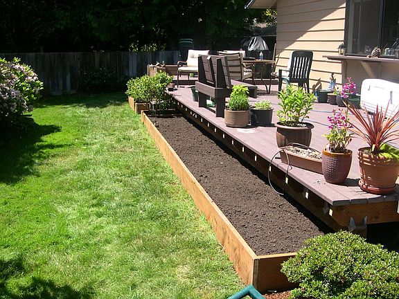 Trex deck and backyard