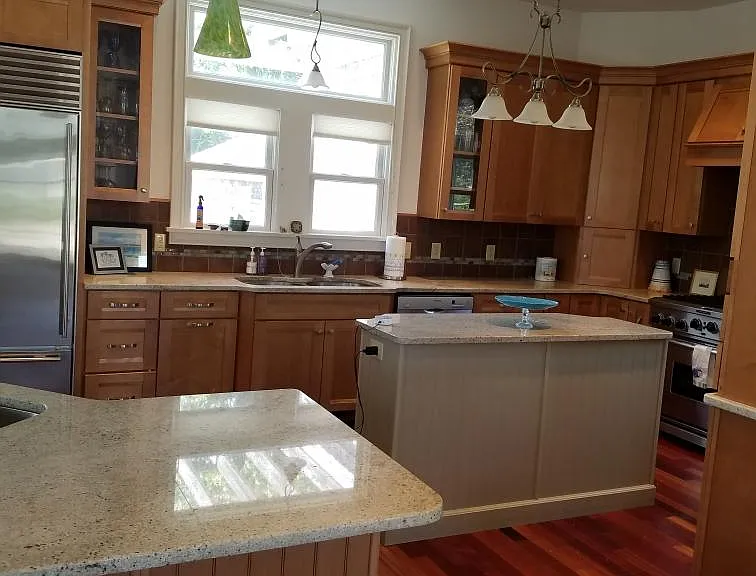 Kitchen with lots of counter space and island