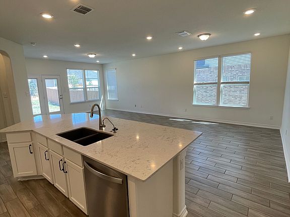 Open concept kitchen to living areas