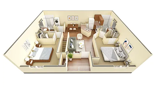 Floor plan 2 BR Grand Overlook