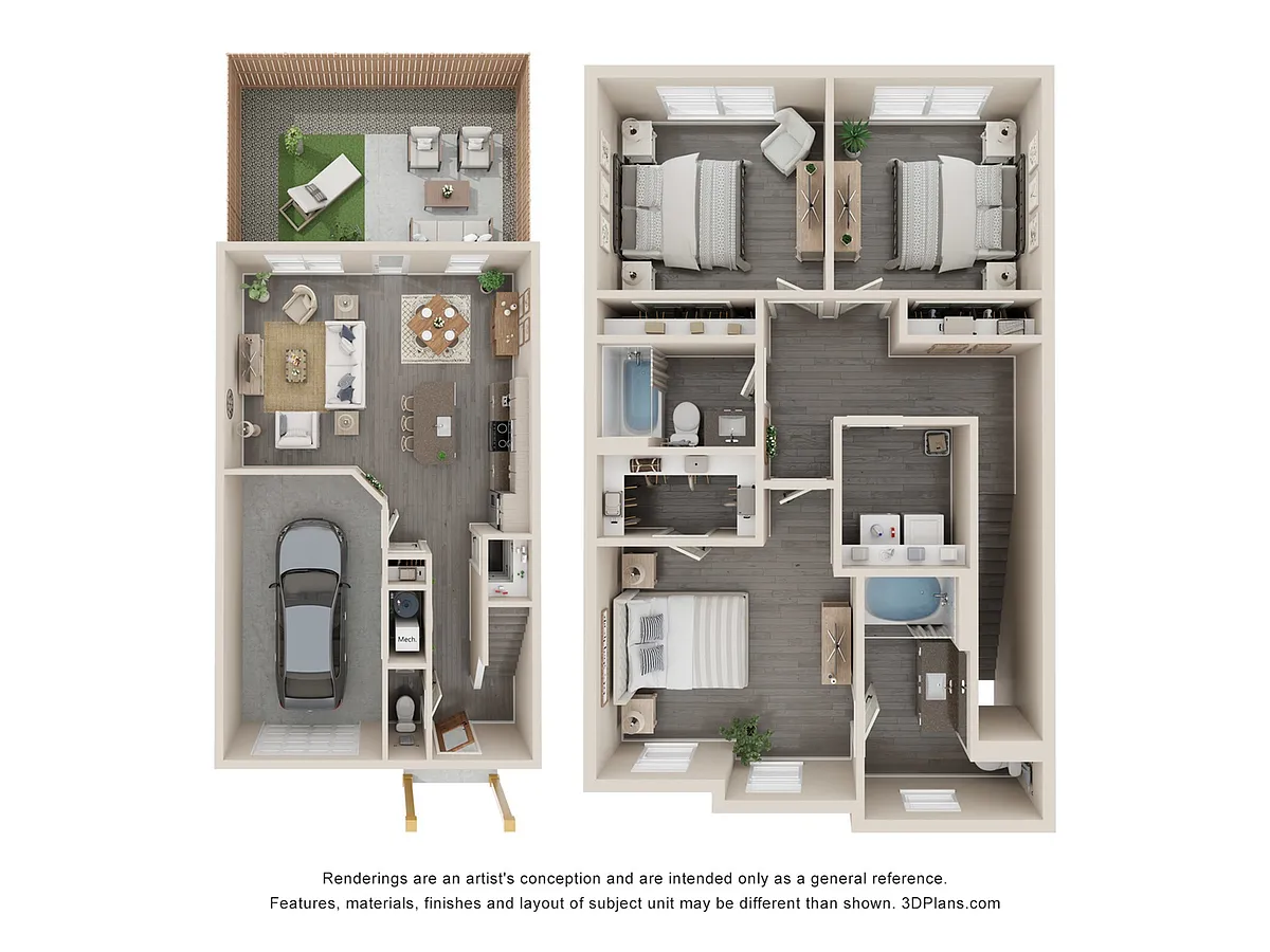 Floor plan The Cottonwood 3x2.5