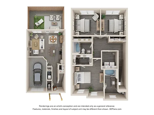 Floor plan The Cottonwood 3x2.5