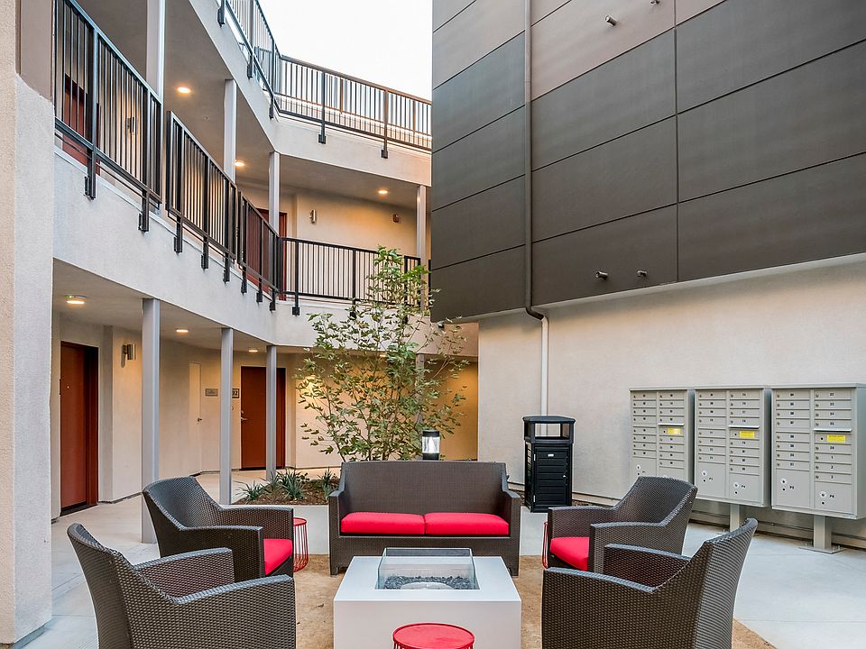 YOLO East courtyard with fire pit