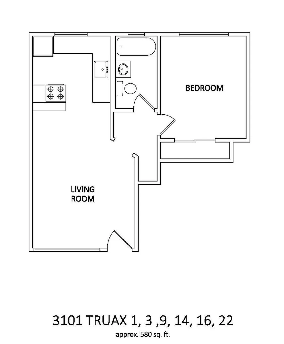 Floor plan One Bedroom