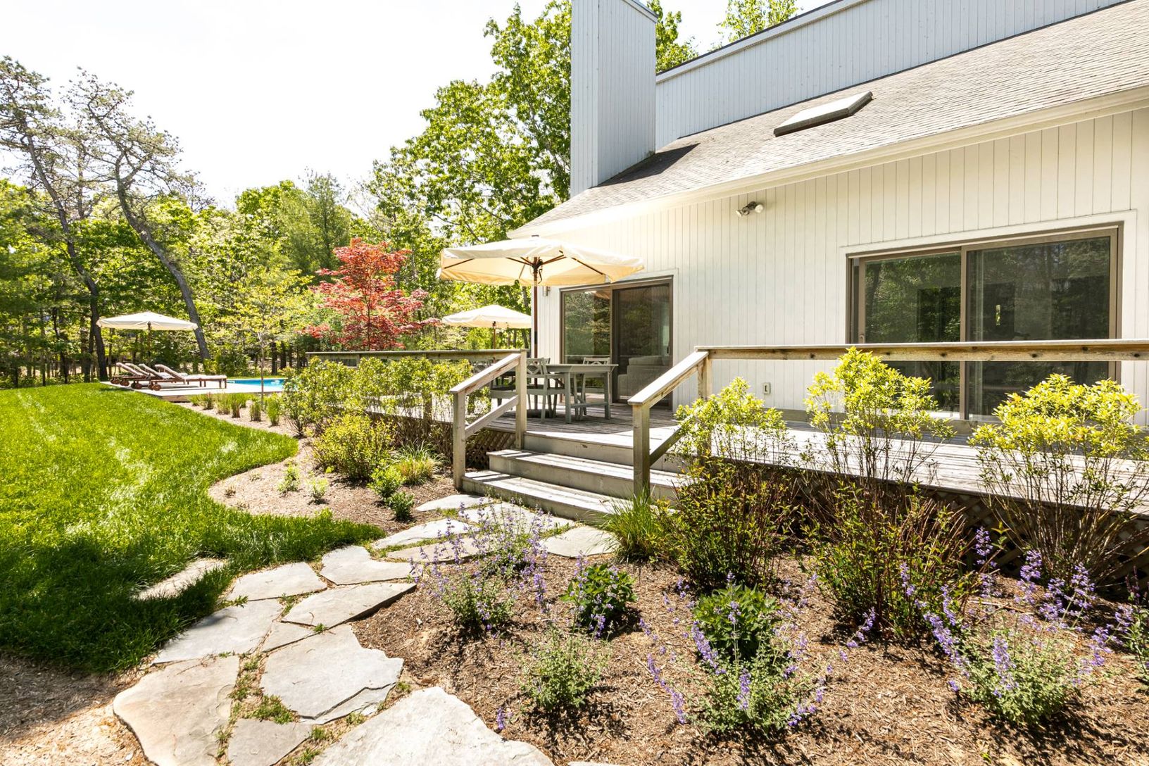 Side View of Deck and Deck Dining Area