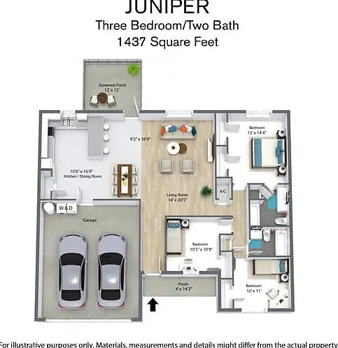 3 bed, 1437 sqft, $2,125 — Photo 2