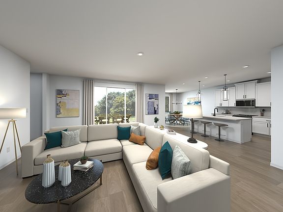 Rendering of the Oakhurst Floorplan Great Room.