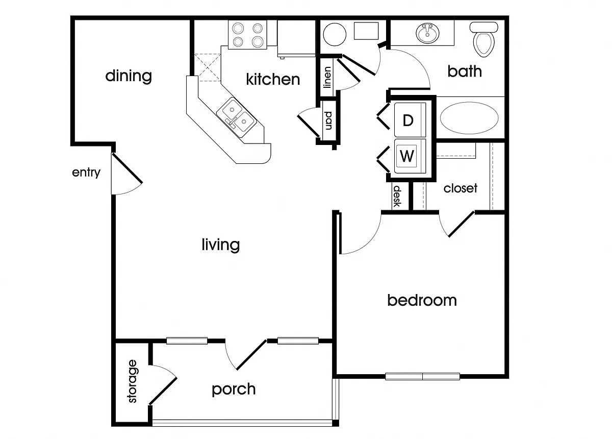 Floor plan A1 Income Restricted