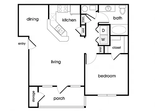 Floor plan A1 Income Restricted